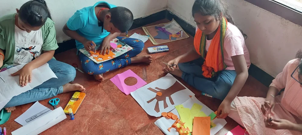 4th-grade students practicing drawing perfect circles with compasses and scales, a fun and educational activity at one of the best schools in Salem.
