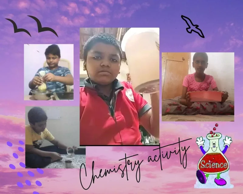 separation a 6th std students at a top CBSE school in Salem, engaged in making paneer, demonstrating the filtration process during a science activity on separation of substances.