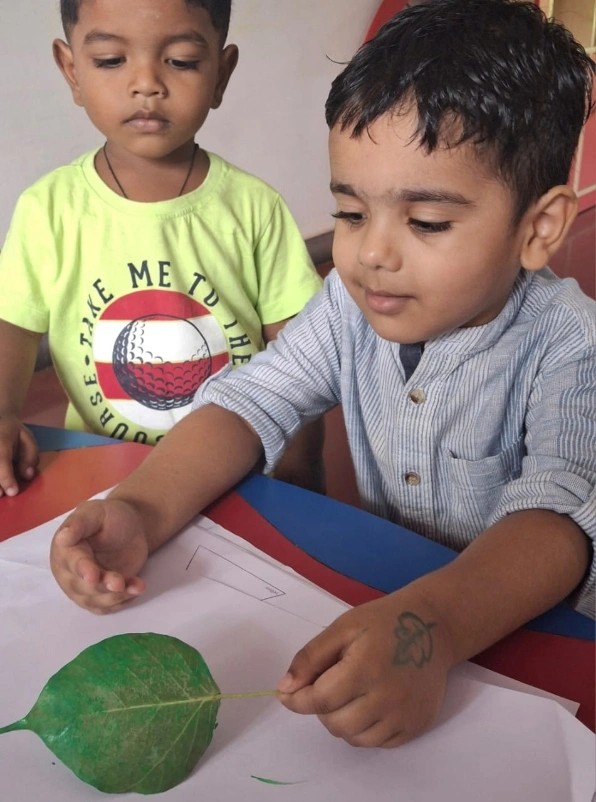 Pre-KG children participating in Nature Watch program at Salem's best school