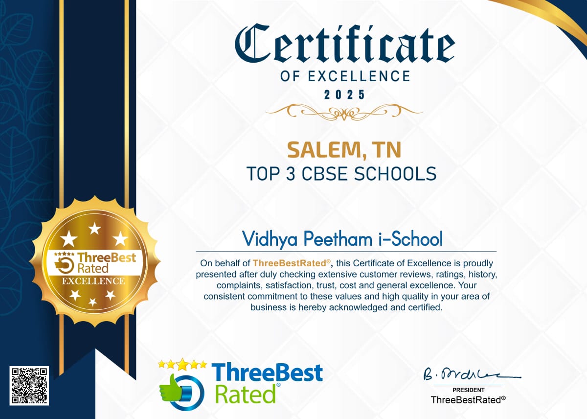 Top Three CBSE Schools in Salem 2025